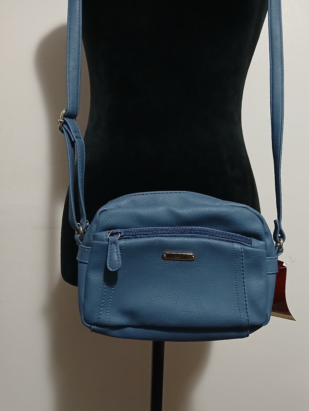 Koltov Crossbody/Shoulder Purse Blue Tan Interior New With Tag
